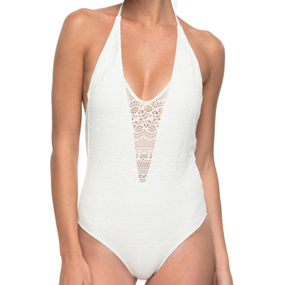 Roxy Other - ROXY Surf Bride off white lace one piece swimsuit